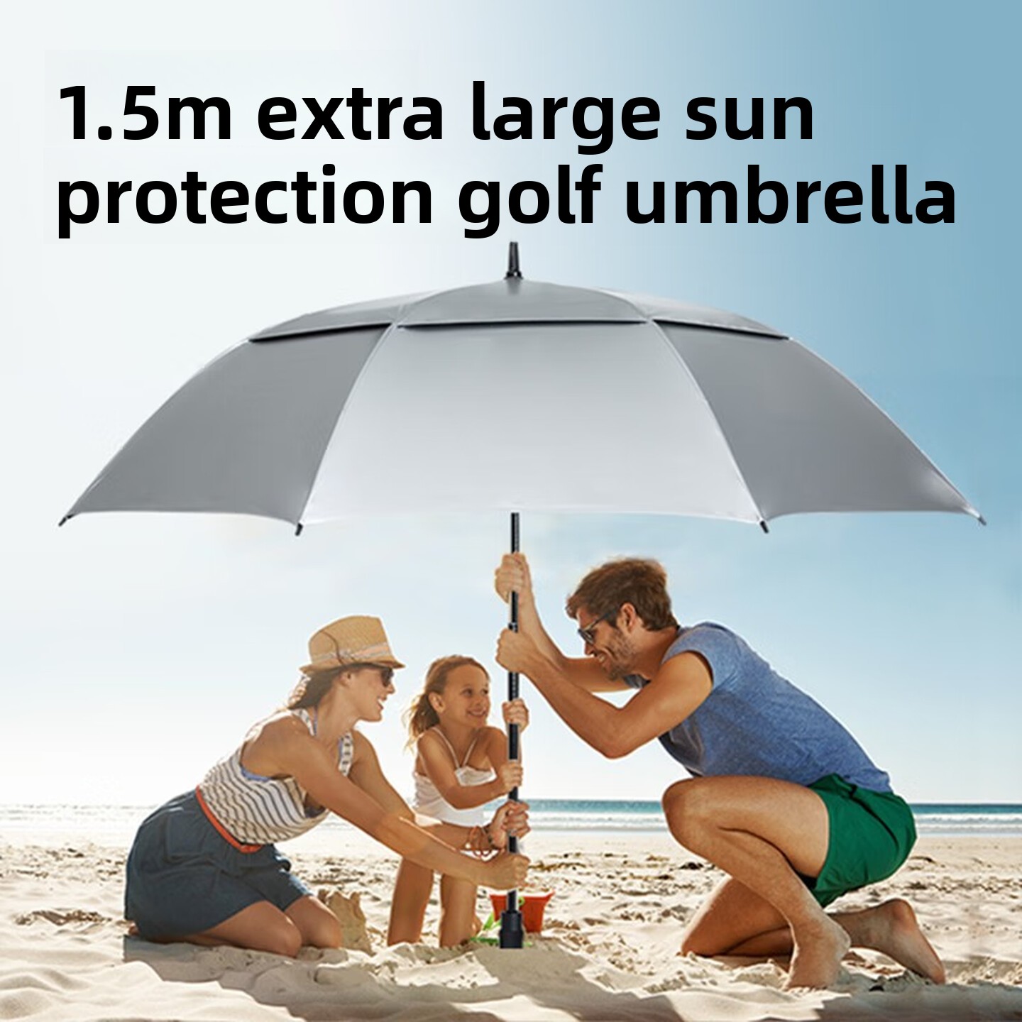 مظلة جولف كبيرة الحجم بمقبض طو - مراجعة Golf Umbrella Large وسعره